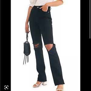 Free People We The Free My Own Lane Jeans High Rise Black Size 29